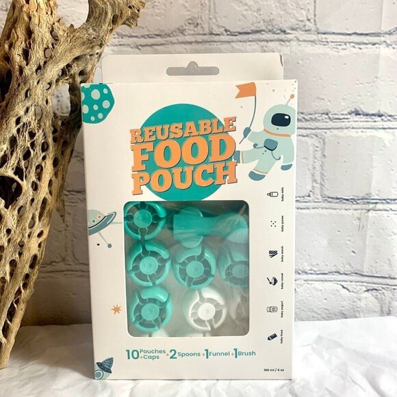Reusable Baby Food Pouches - Refillable Food Storage Containers - 10 Pack | 6oz - Picture 6 of 6